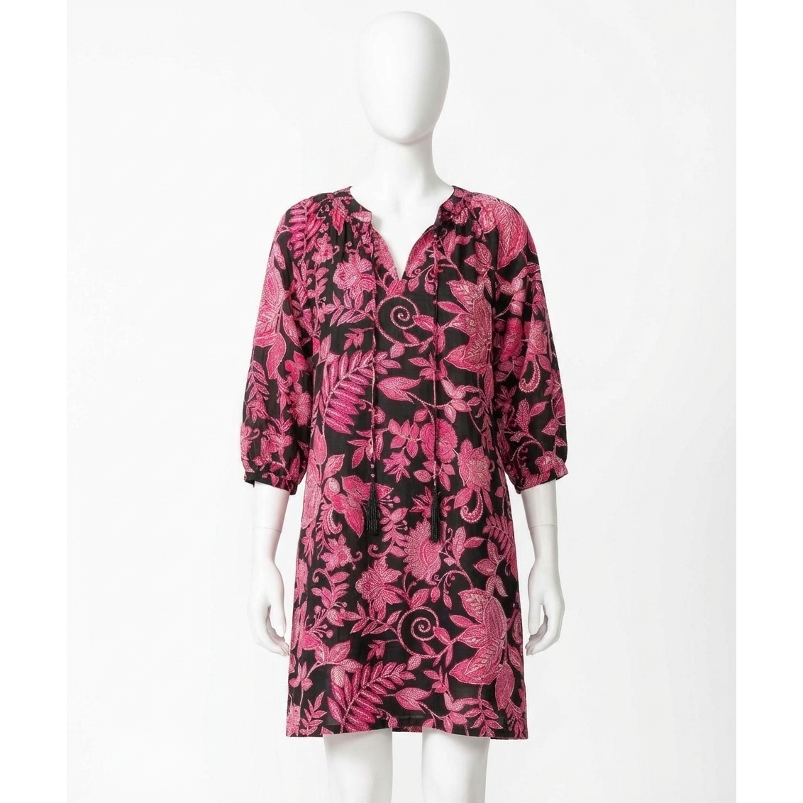 New Johnny Was Alycia Tassel Dress In Black